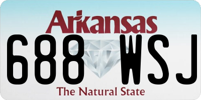 AR license plate 688WSJ