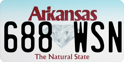 AR license plate 688WSN