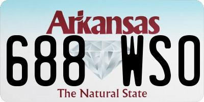 AR license plate 688WSO