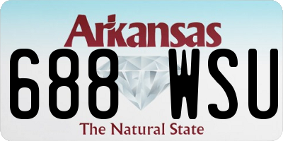AR license plate 688WSU