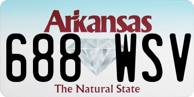 AR license plate 688WSV