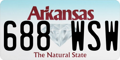 AR license plate 688WSW