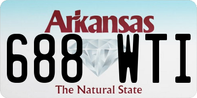 AR license plate 688WTI
