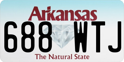 AR license plate 688WTJ