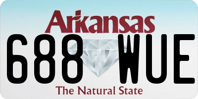 AR license plate 688WUE