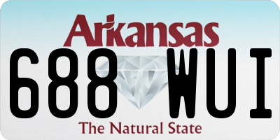 AR license plate 688WUI