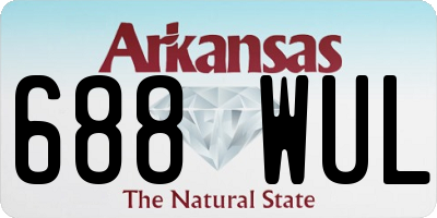 AR license plate 688WUL