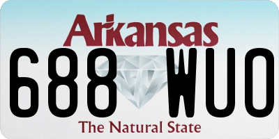 AR license plate 688WUO