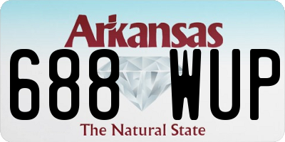 AR license plate 688WUP