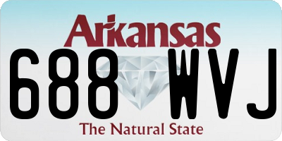 AR license plate 688WVJ