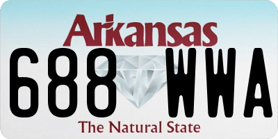 AR license plate 688WWA