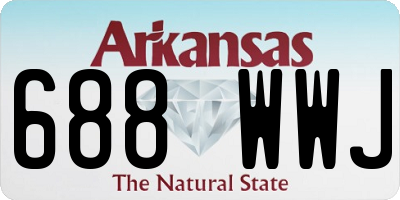 AR license plate 688WWJ