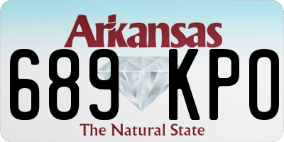 AR license plate 689KPO