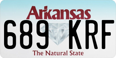 AR license plate 689KRF