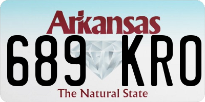 AR license plate 689KRO