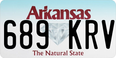 AR license plate 689KRV