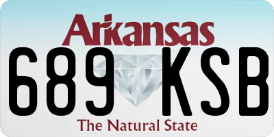 AR license plate 689KSB