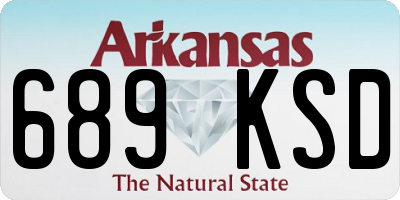 AR license plate 689KSD