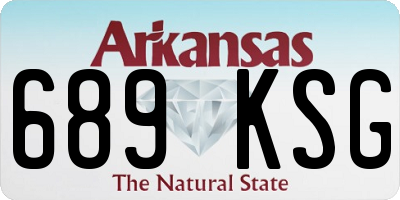 AR license plate 689KSG