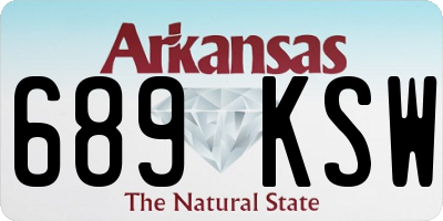AR license plate 689KSW