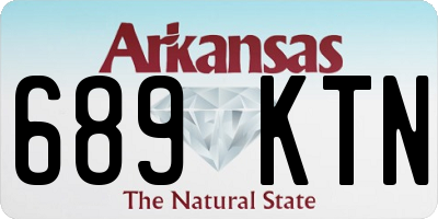 AR license plate 689KTN