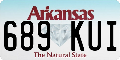 AR license plate 689KUI