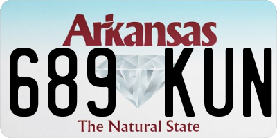AR license plate 689KUN