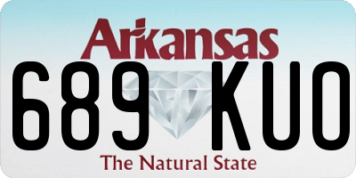 AR license plate 689KUO