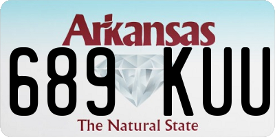 AR license plate 689KUU