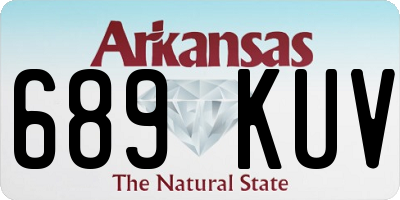 AR license plate 689KUV