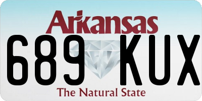 AR license plate 689KUX