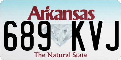 AR license plate 689KVJ