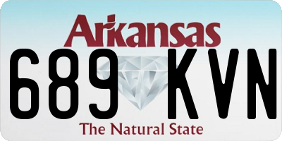 AR license plate 689KVN