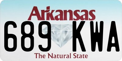 AR license plate 689KWA