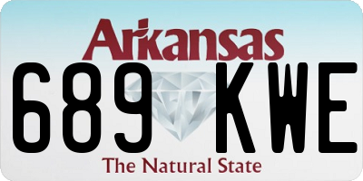 AR license plate 689KWE