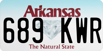 AR license plate 689KWR