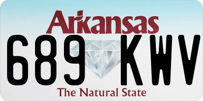 AR license plate 689KWV