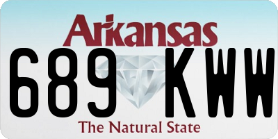 AR license plate 689KWW