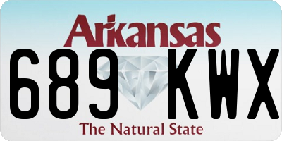 AR license plate 689KWX