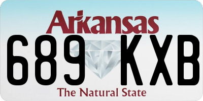 AR license plate 689KXB
