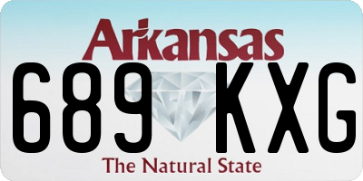 AR license plate 689KXG