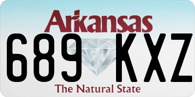 AR license plate 689KXZ