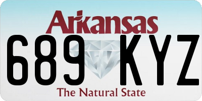 AR license plate 689KYZ