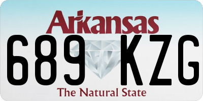AR license plate 689KZG