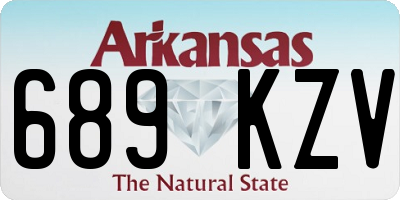 AR license plate 689KZV