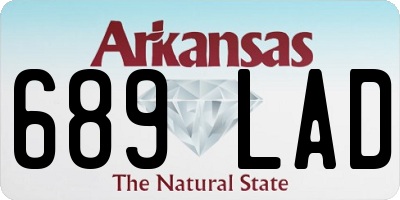 AR license plate 689LAD
