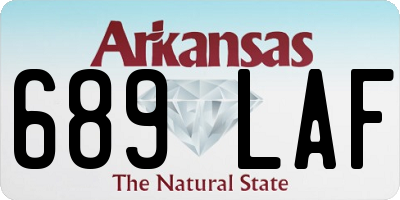 AR license plate 689LAF