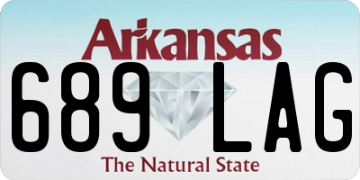 AR license plate 689LAG