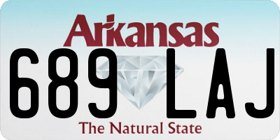AR license plate 689LAJ