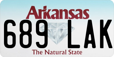 AR license plate 689LAK